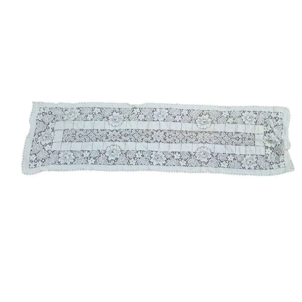 Table Runner, Vintage White 12